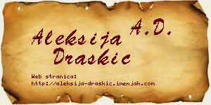 Aleksija Draškić vizit kartica
